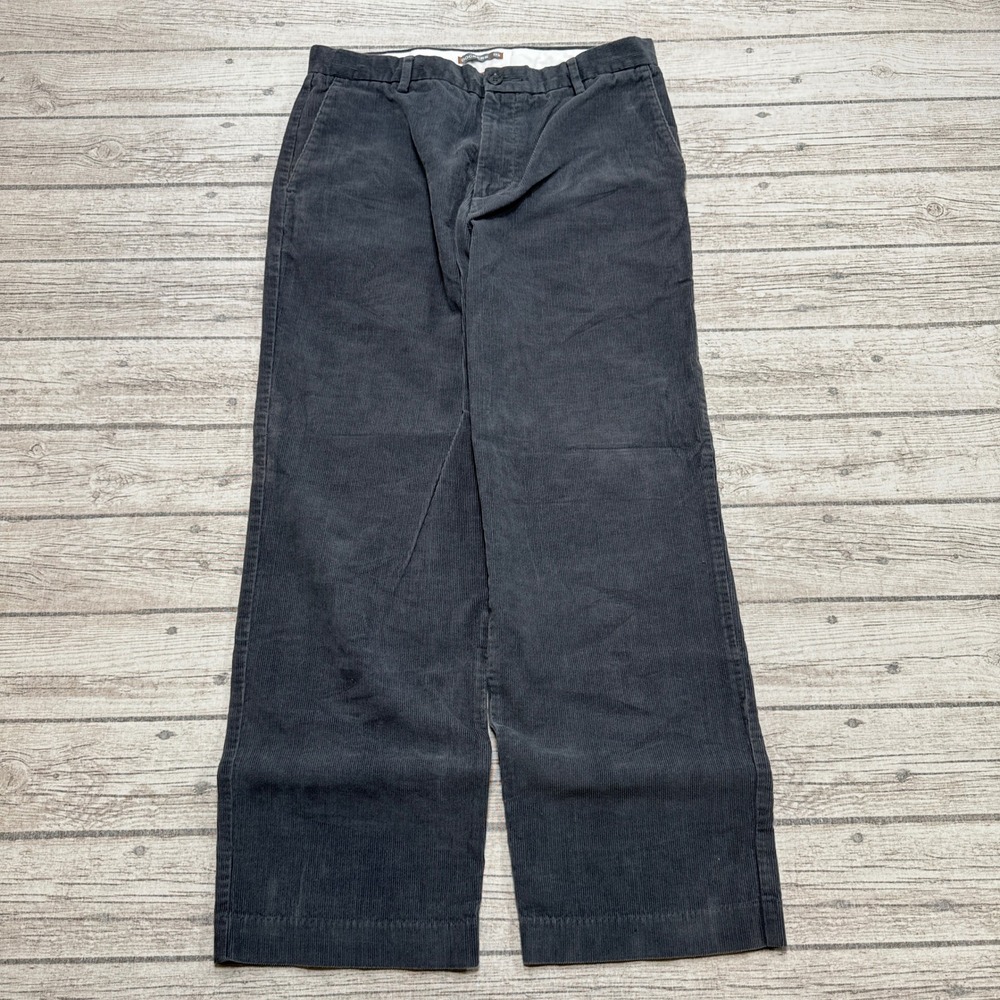 Dockers D3 Pants Men's 32x30 Gray Corduroy Classic Fit Straight Leg Trousers Y2K